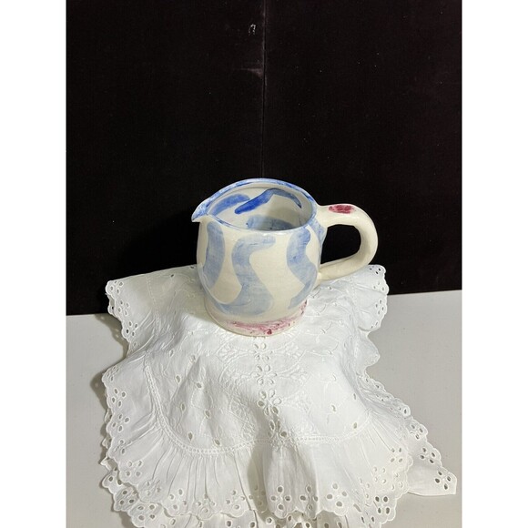 Studio Art Pottery Ceramic Blue Glaze Jug - Picture 1 of 7